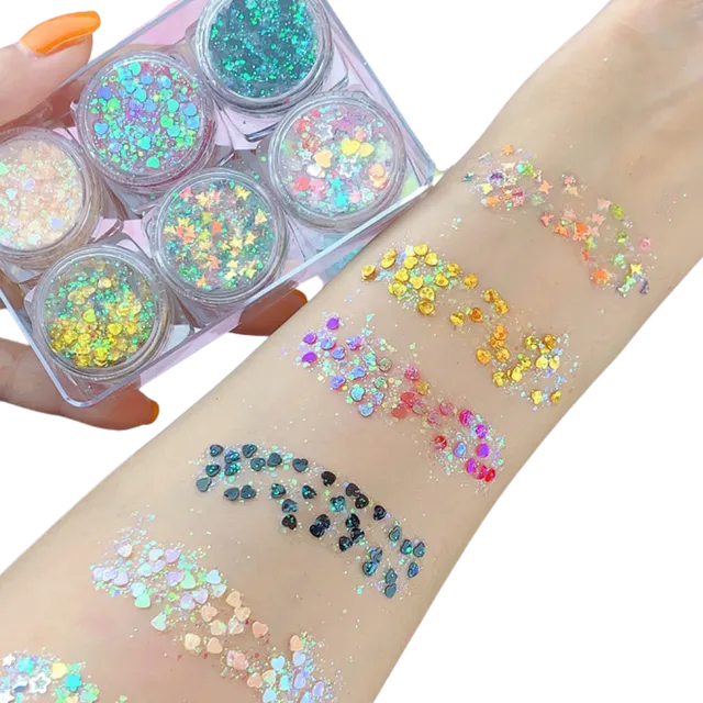 Face and body glitter set