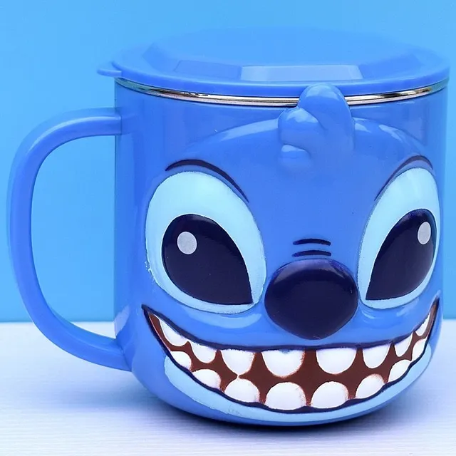 Krásny detský hrnček s rozprávkovými motívmi Stitch