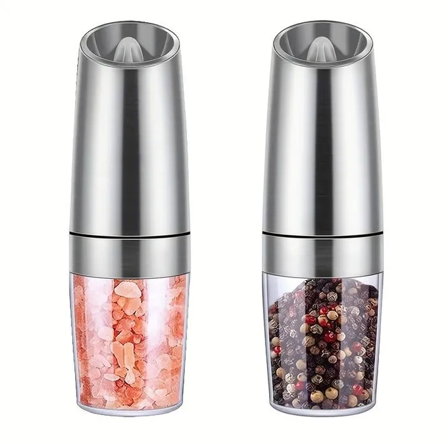 1/2pc Electric salt and pepper grinder, adjustable roughness, for batteries
