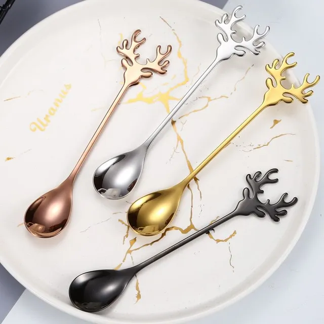 Beautiful modern Christmas teaspoons - different kinds