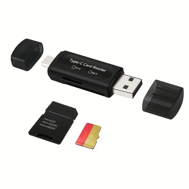 Cititor de carduri de memorie universal 4 în 1 USB-C/USB-A