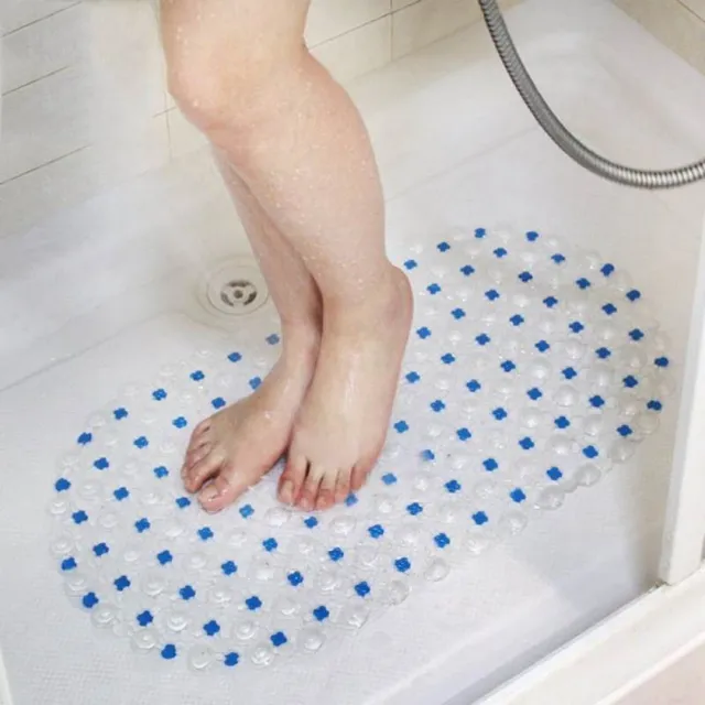 Anti-slip silicone bath mat