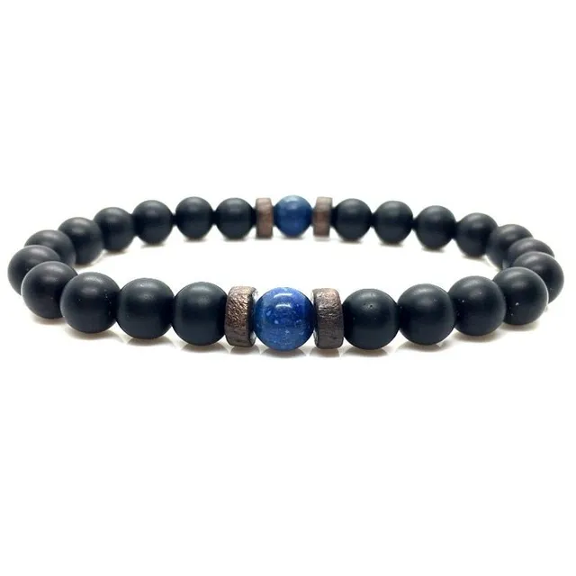 Men's fashion bracelet made of lava stones Allen 6