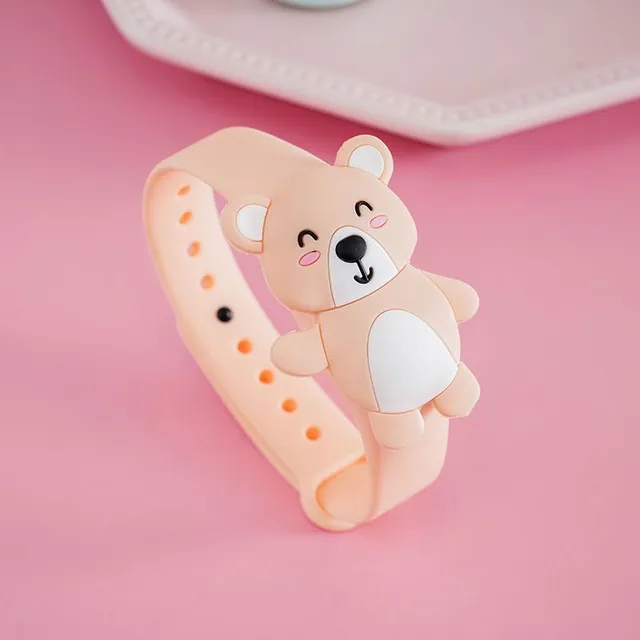 Dětský roztomilý silikonový náramek s ozdobou ve tvaru zvířátek
