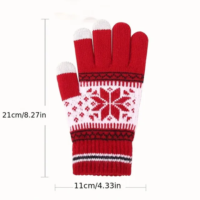 Winter Strickhandschuhe mit Touchscreen