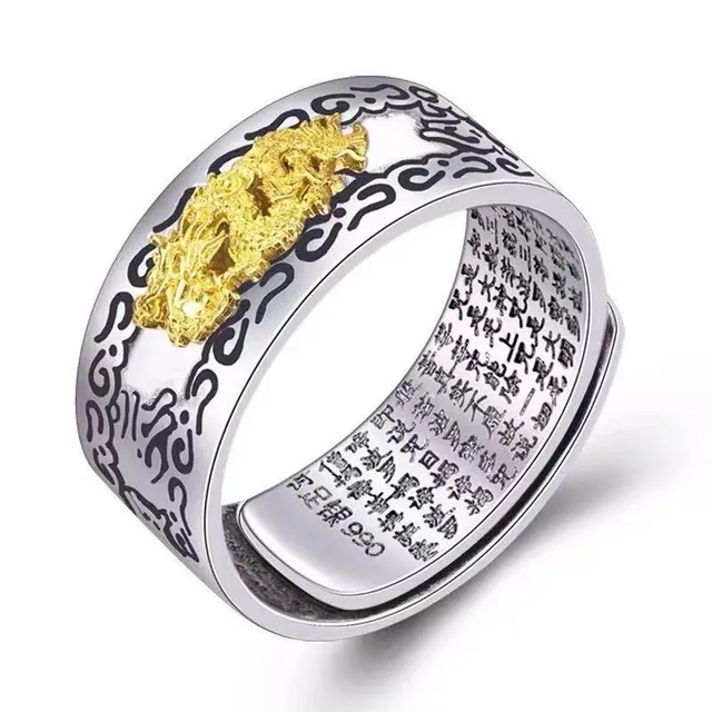 Állítható buddhista unisex gyűrű