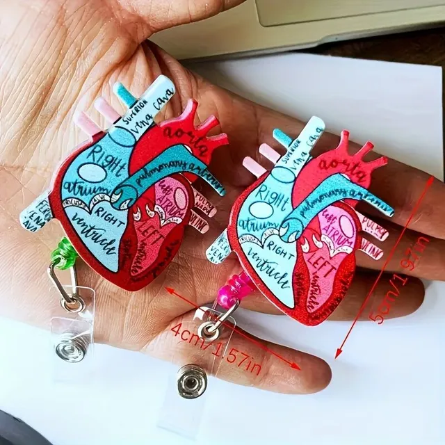 Anatomical heart on string - stylish badge holder for paramedics