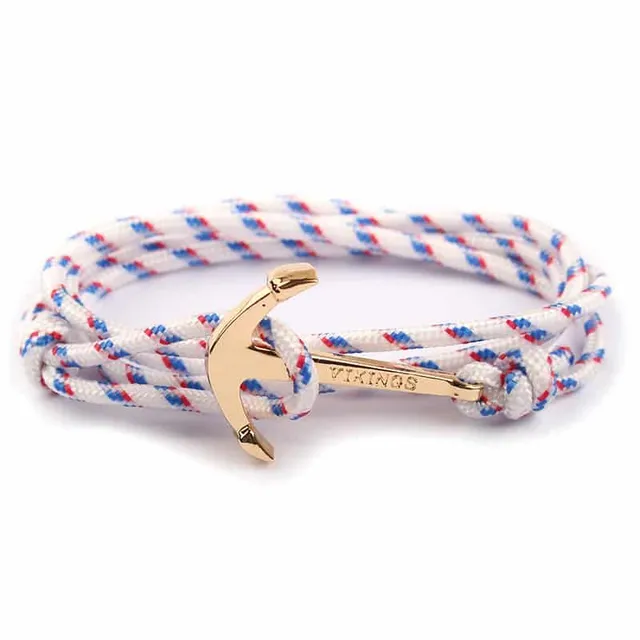 Men's bracelet with anchor pendant