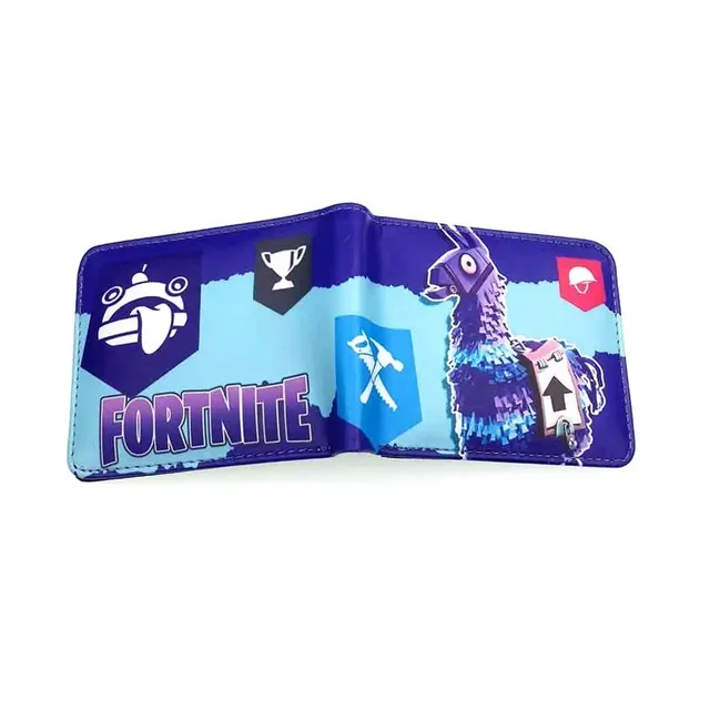 Children's stylish leather wallet with motifs of the favorite Fortnite game