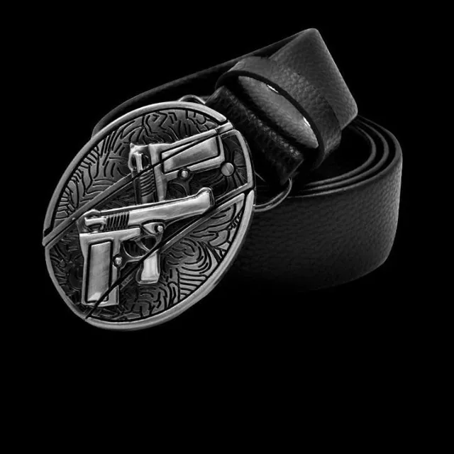 Men's belt with buckle