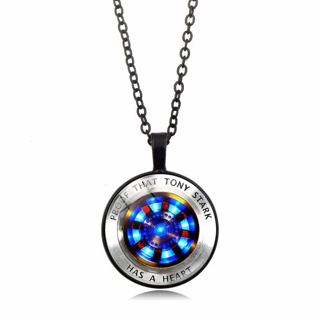 Stylish necklace with pendant Tony Stark - Ironman heart reactor