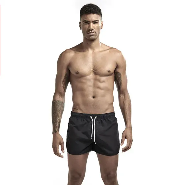 Men's swim shorts with quick-drying material and pockets