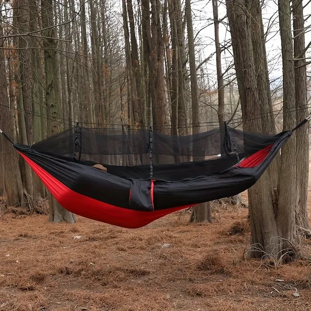 Anti-cottage double hammock with mosquito net for outdoor camping and home use