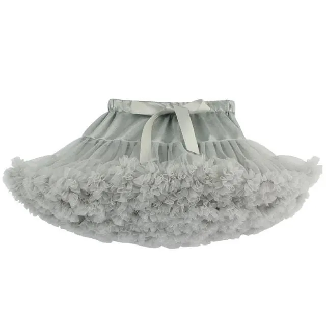 Girl's tulle skirt with ruching