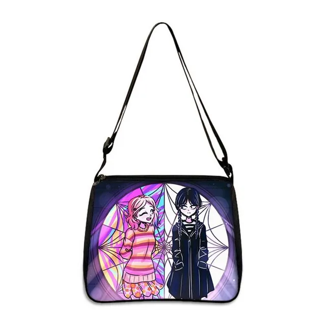 Unisex crossbody bag with motifs from favorite series Wednesday