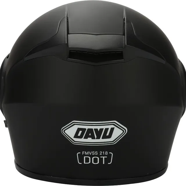 Motorcycle unisex black helmet