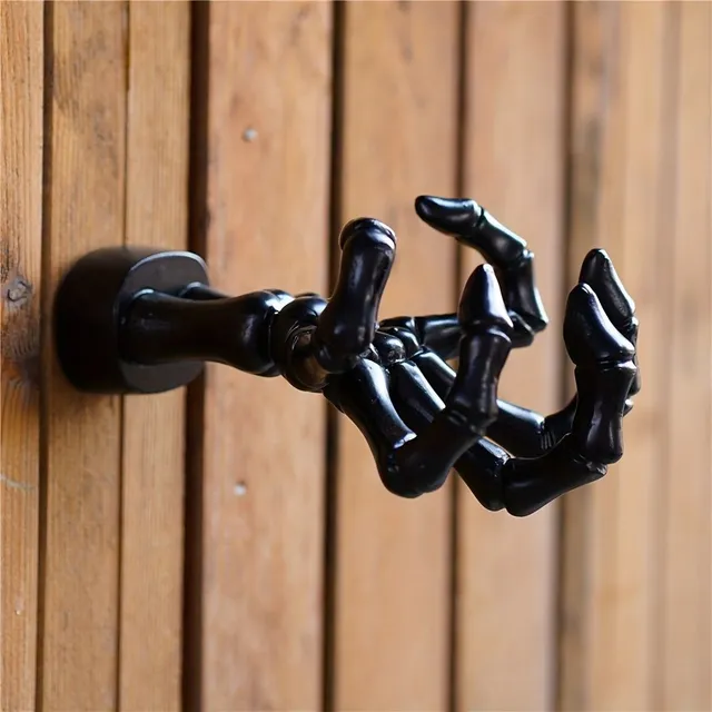 Wall hook in the shape of a gothic bony hand - Halloween decoration and bedroom