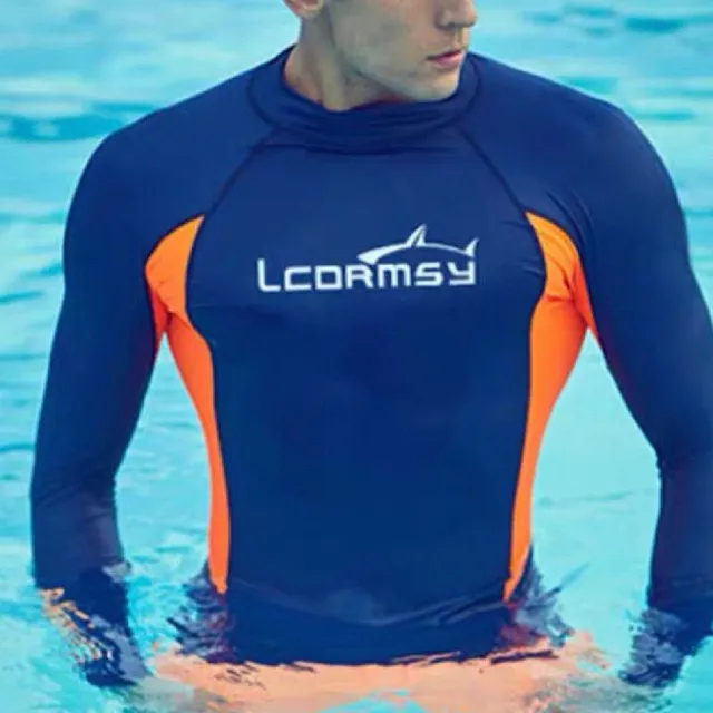 Tricou de înot pentru bărbați cu mâneci lungi pentru surf