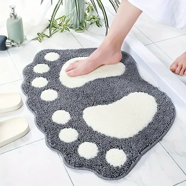 Super-absorption bathroom mat with anti-slip treatment