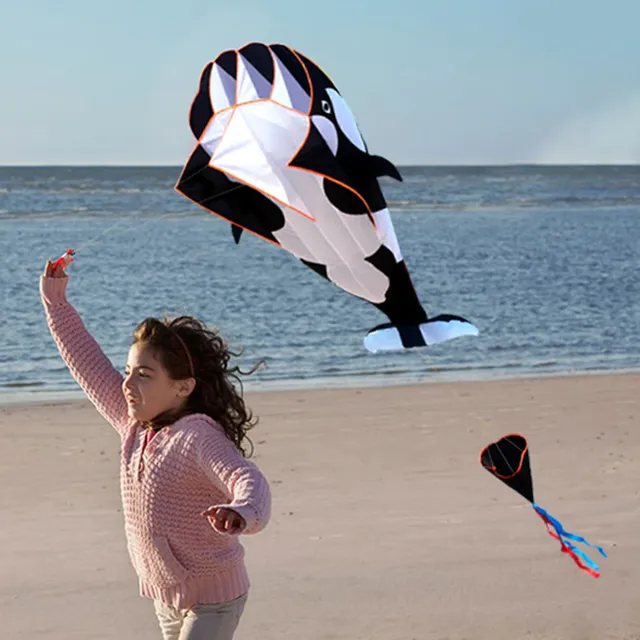 Whale-shaped flying kite - 3 colours