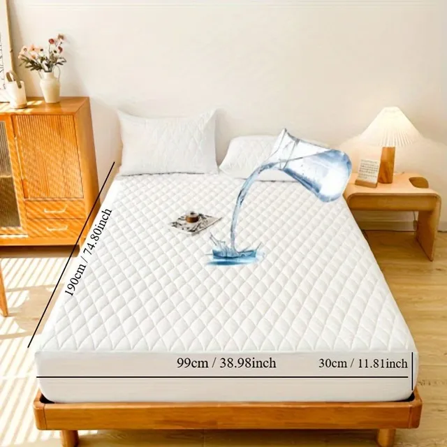 Waterproof mattress protector 1 pcs, stain resistant and moisture resistant, Suitable sheet