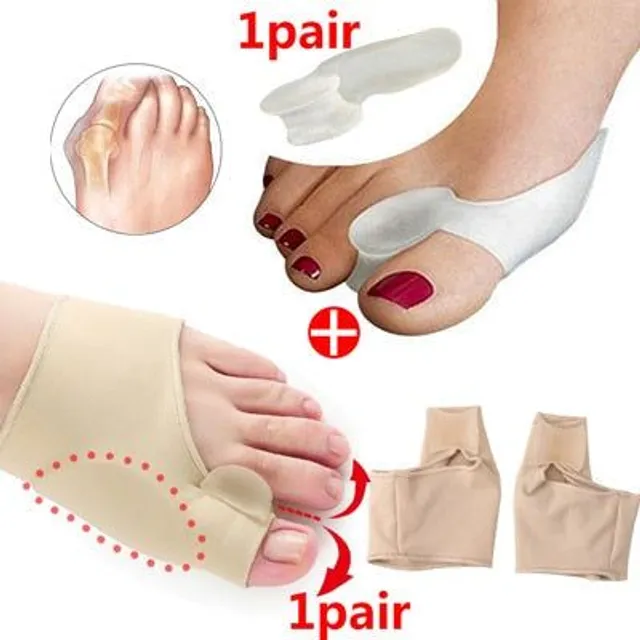 Toe Corrector Orthotics Foot Care Bone Toe Correction Soft Pedicure Socks Toe Straightener Silicone Toe Separator