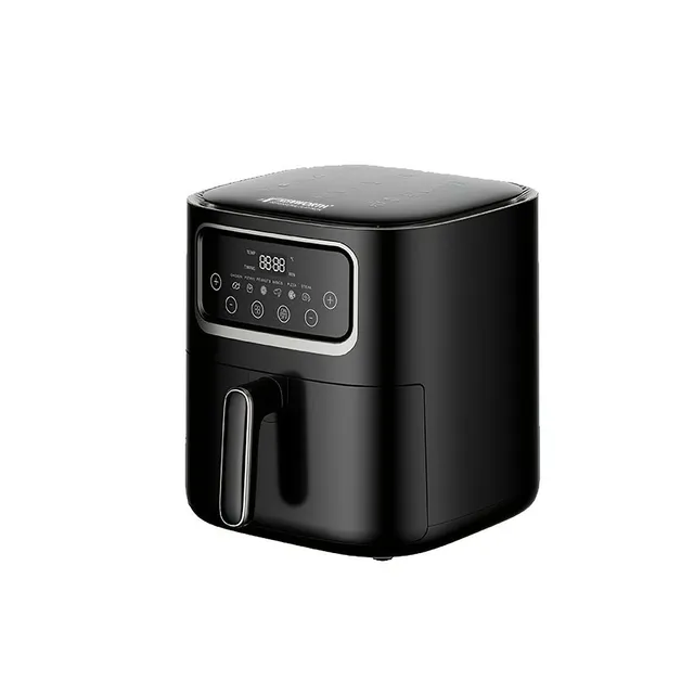 Multifunctional hot air fryer and toaster with touch screen, automatic shut-off and rich accessories: baking, frying, drying