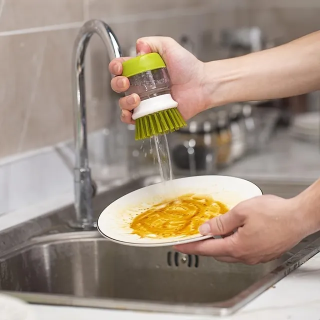 A couple of dishwashing brushes - non-sticky, oilless, for easy cleaning