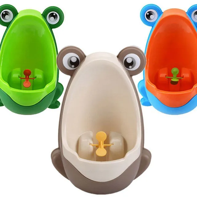 Urinar mic pentru copii în formă de broască pe perete