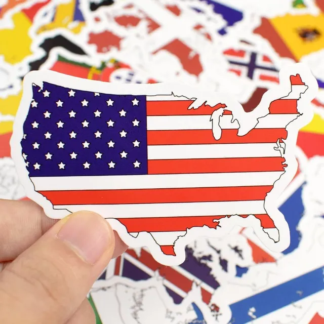 Stickers flags of states 50 pcs