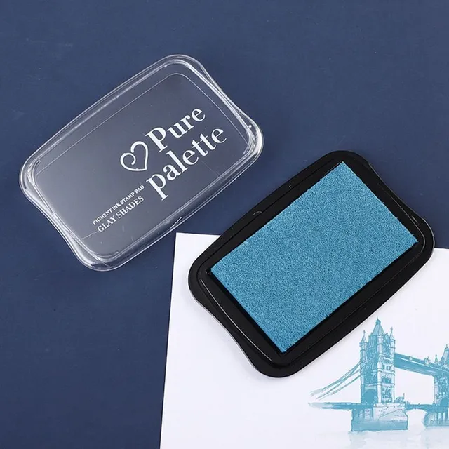 Modern one-colour pad for dipping stamps and stamps - various colour variants