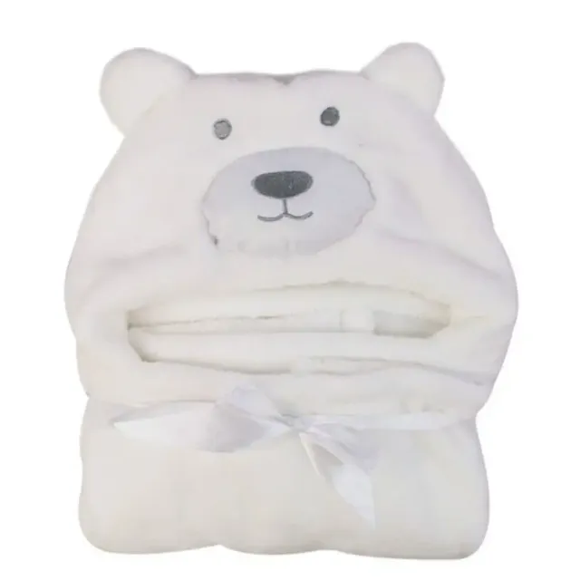 Children's towel with hood in cute animal design