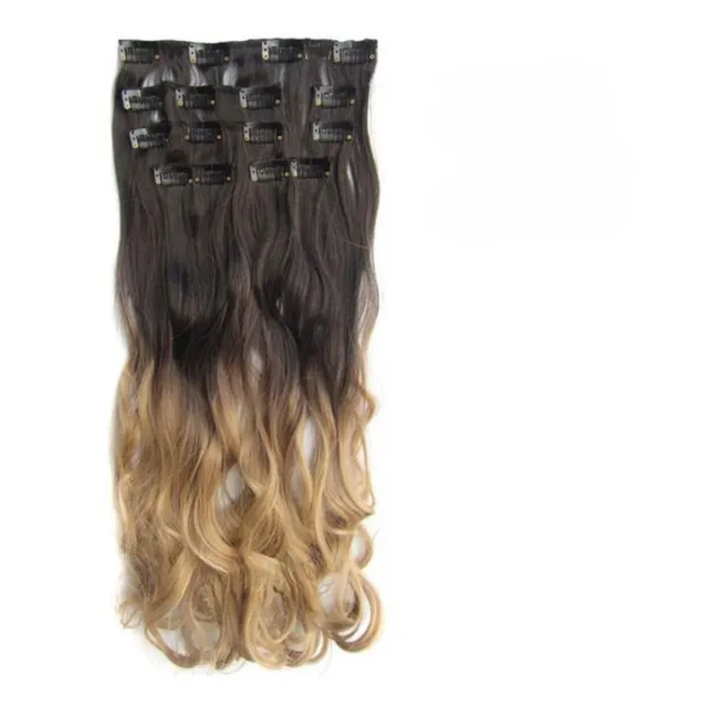 Clip in set STANDARD wavy - shade ombré