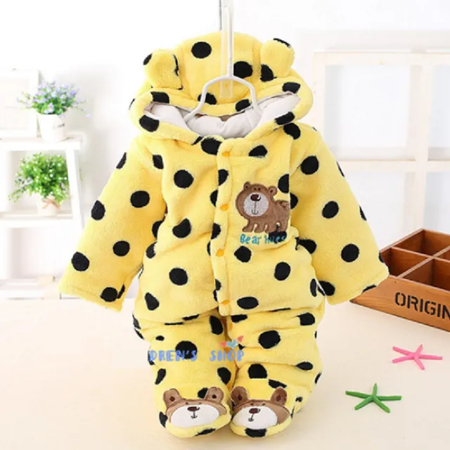 Babies winter overall with teddy bear - 3 colors