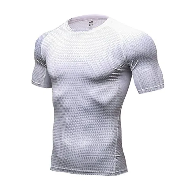Koszulka sportowa kompresyjna męska z krótkimi rękawami