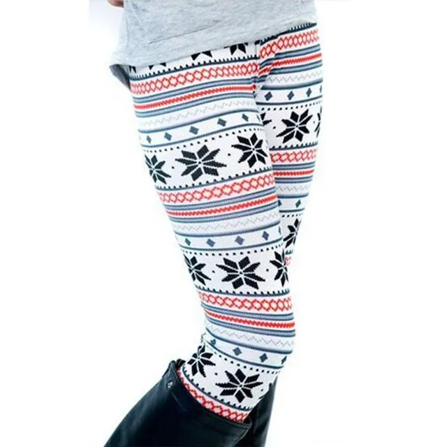 Lady's Christmas Leggings Ruby