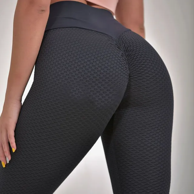 Women's fitness anti-cellulite leggings with high waist