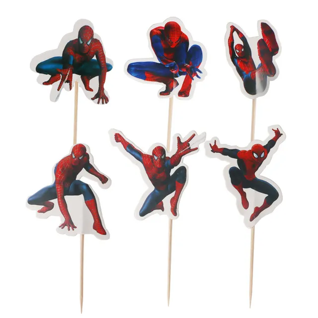 Spiderman tabletop plastic party accessories dekorace-do-zakusku-24-ks