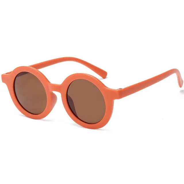 Klasyczne monochromatyczne modne okulary przeciwsłoneczne dla dzieci - więcej kolor