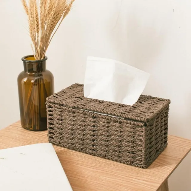 Rattan box for paper handkerchiefs