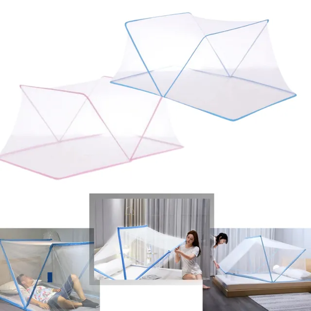 Foldable mosquito net for bed