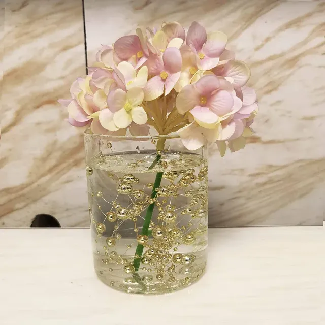 12 pieces of artificial coloured chains made of artificial pearls for decoration into vase with floating candle