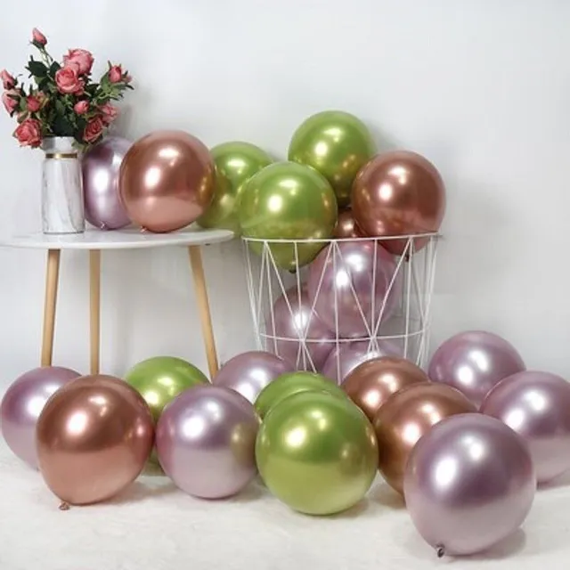 Gold metal latex balloons 12inch as-picture-10-2