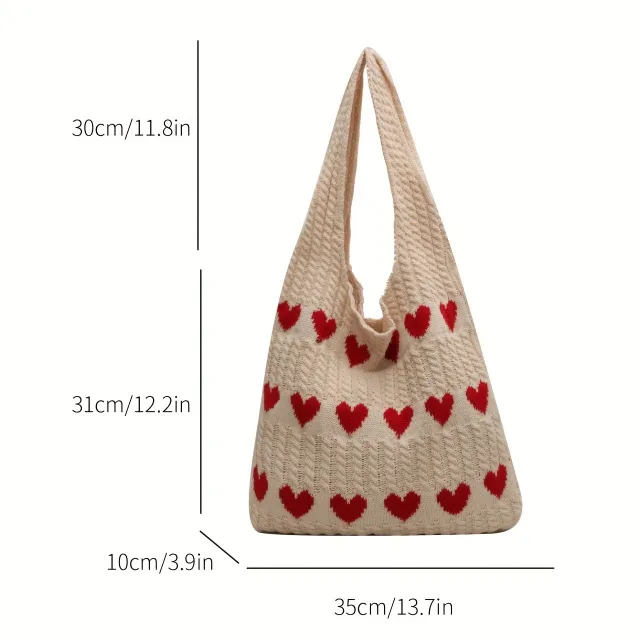 Practical knitting hobo bag in minimalist design - ideal for shopping and holidays