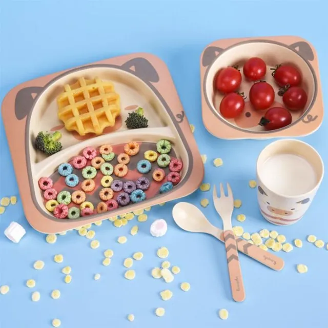 Children's cute plastic dining set