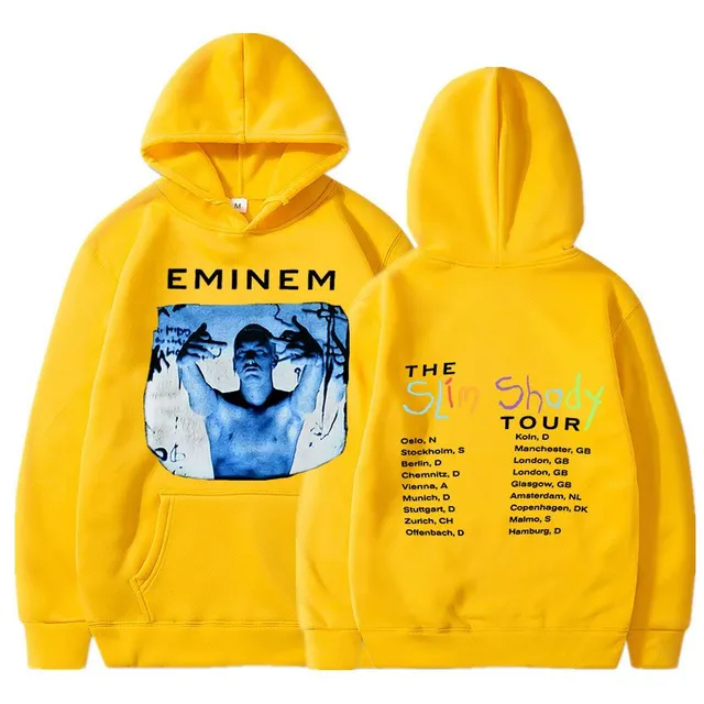 Trends sweatshirt with kangaroo and hood with print of known rapper EMINEM