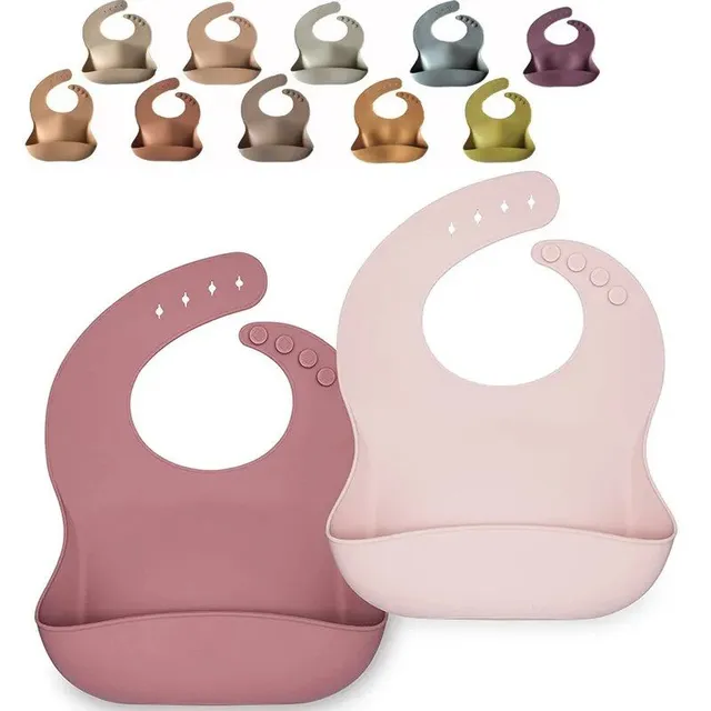 Col en silicone pour enfant - Bavoir imperméable pour bébés et tout-petits