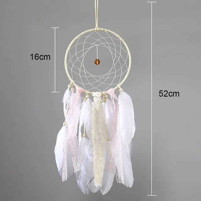 Beautiful dream catcher with beads and feathers