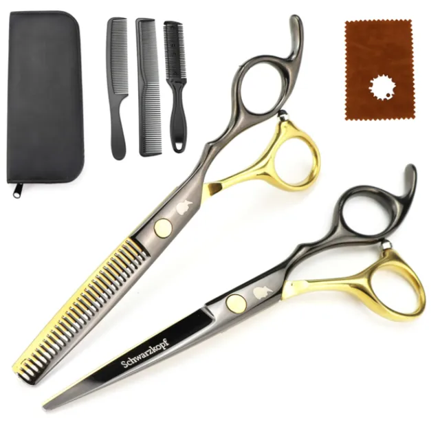 Professional set of high quality barbers' scissors