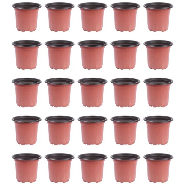 Ghivece de plastic pentru replantarea plantelor sau a florilor - diferite dimensiuni 50 bucăți